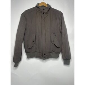 Vintage MEMBERS ONLY Charcoal Gray‎ Wool Bomber Jacket Men's Size 40 Coat